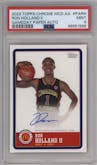 Ron Holland II from the 2023 Topps Chrome McDonald's All American set graded by PSA and given an overall grade of 9.