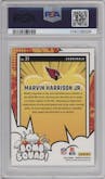 Marvin Harrison Jr. from the 2024 Donruss set graded by PSA and given an overall grade of 10.