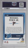 Michael Penix Jr. from the 2024 Donruss set graded by PSA and given an overall grade of 10.