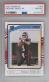 Michael Penix Jr. from the 2024 Donruss set graded by PSA and given an overall grade of 10.