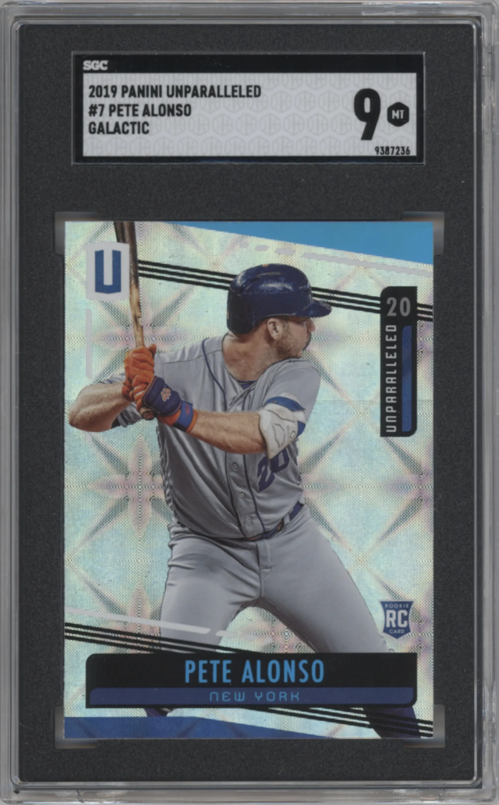 2019 Panini Chronicles Unparalleled Pete Alonso Galactic #7 SGC 9