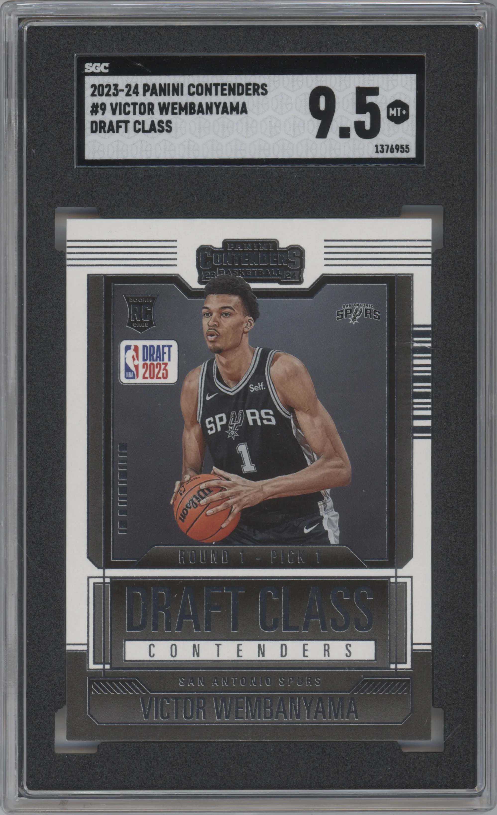 2023 Panini Contenders '23 Draft Class Victor Wembanyama SGC 9.5