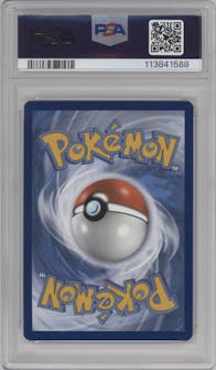 Eevee from the 2022 Pokemon SWSH set graded by PSA and given an overall grade of 10.