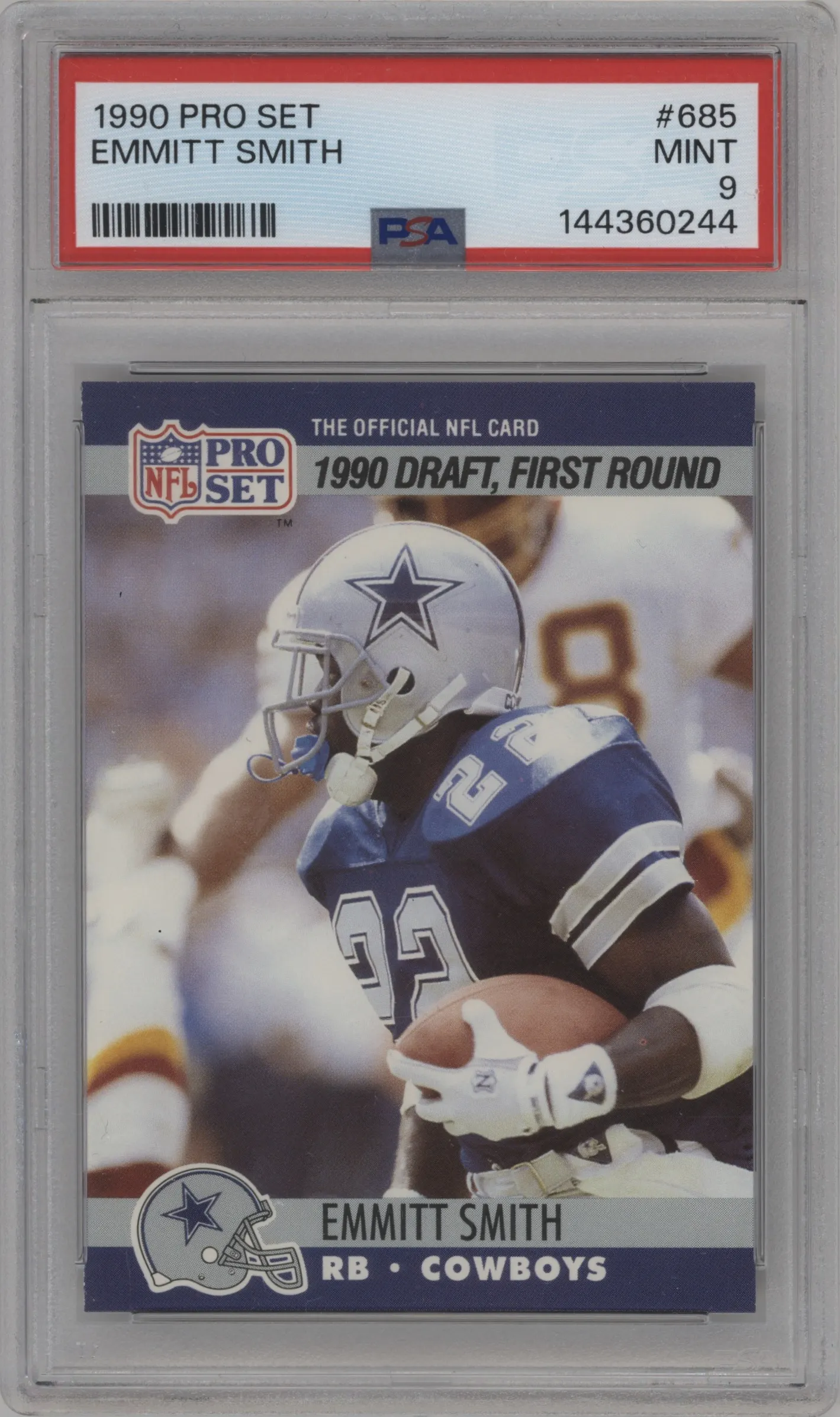 1990 Pro Set Emmitt Smith PSA 9