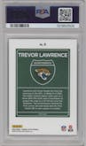 Trevor Lawrence from the 2023 Donruss Optic set graded by PSA and given an overall grade of 10.