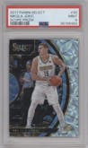 Nikola Jokic from the 2017-18 Panini Select set featuring a Scope parallel graded by PSA and given an overall grade of 9.