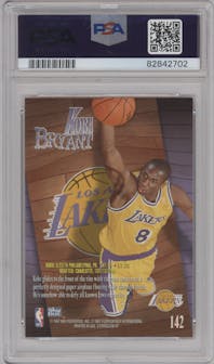 Kobe Bryant from the 1996-97 Skybox Z-Force set graded by PSA and given an overall grade of 9.
