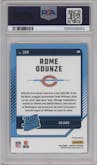 Rome Odunze from the 2024 Donruss set featuring a Blue Scope parallel graded by PSA and given an overall grade of 10.