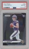 J.J. McCarthy from the 2024 Panini Prizm set graded by PSA and given an overall grade of 10.