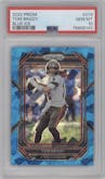 Tom Brady from the 2022 Panini Prizm set featuring a Blue Ice parallel graded by PSA and given an overall grade of 10.