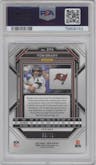 Tom Brady from the 2022 Panini Prizm set featuring a Blue Ice parallel graded by PSA and given an overall grade of 10.