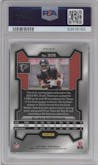 Bijan Robinson from the 2023 Panini Prizm set featuring a Green Wave  parallel graded by PSA and given an overall grade of 10.
