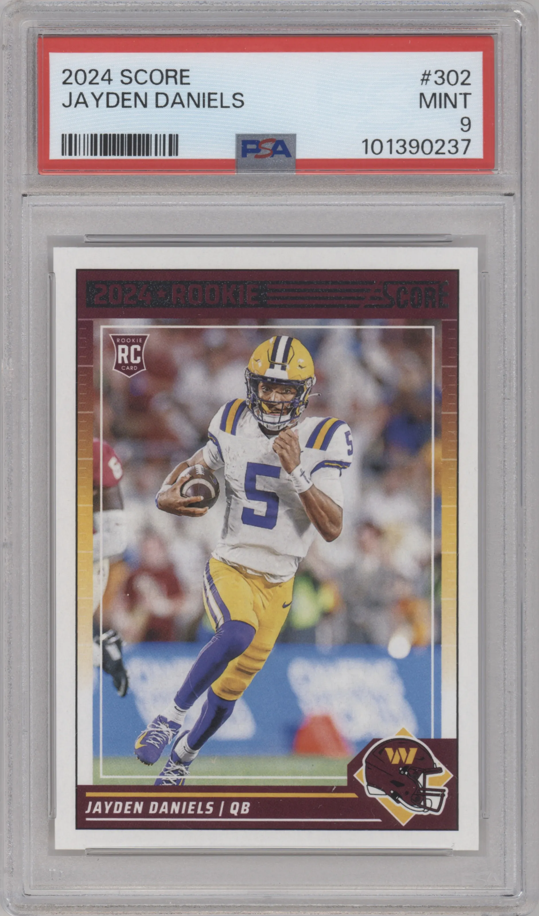2024 Panini Score Jayden Daniels PSA 9