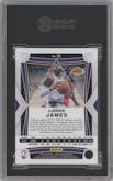 LeBron James from the 2023-24 Panini Obsidian set featuring a Electric Etch Molten Mojo parallel graded by SGC and given an overall grade of 9.