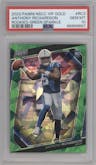 Anthony Richardson from the 2023 Panini The National VIP set featuring a Green Sparkle parallel graded by PSA and given an overall grade of 10.