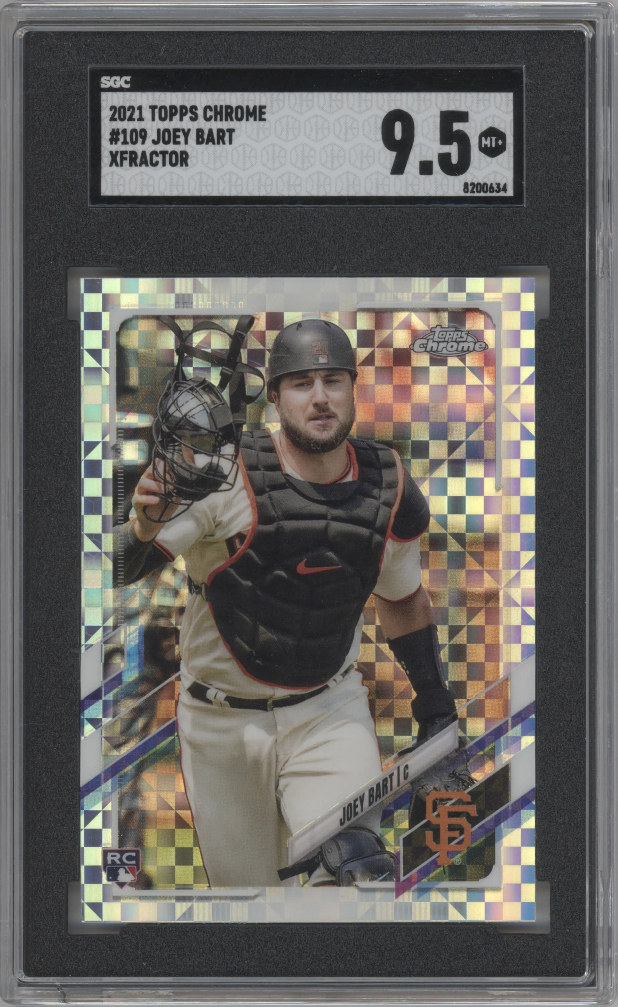 2021 Topps Chrome Joey Bart X-Fractor SGC 9.5