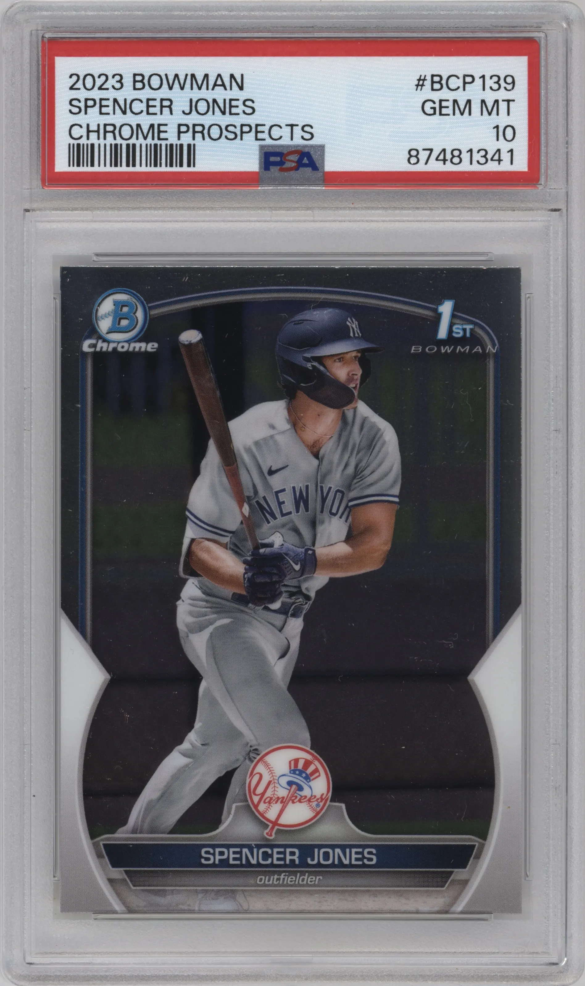 2023 Bowman Chr.Pros. Spencer Jones PSA 10