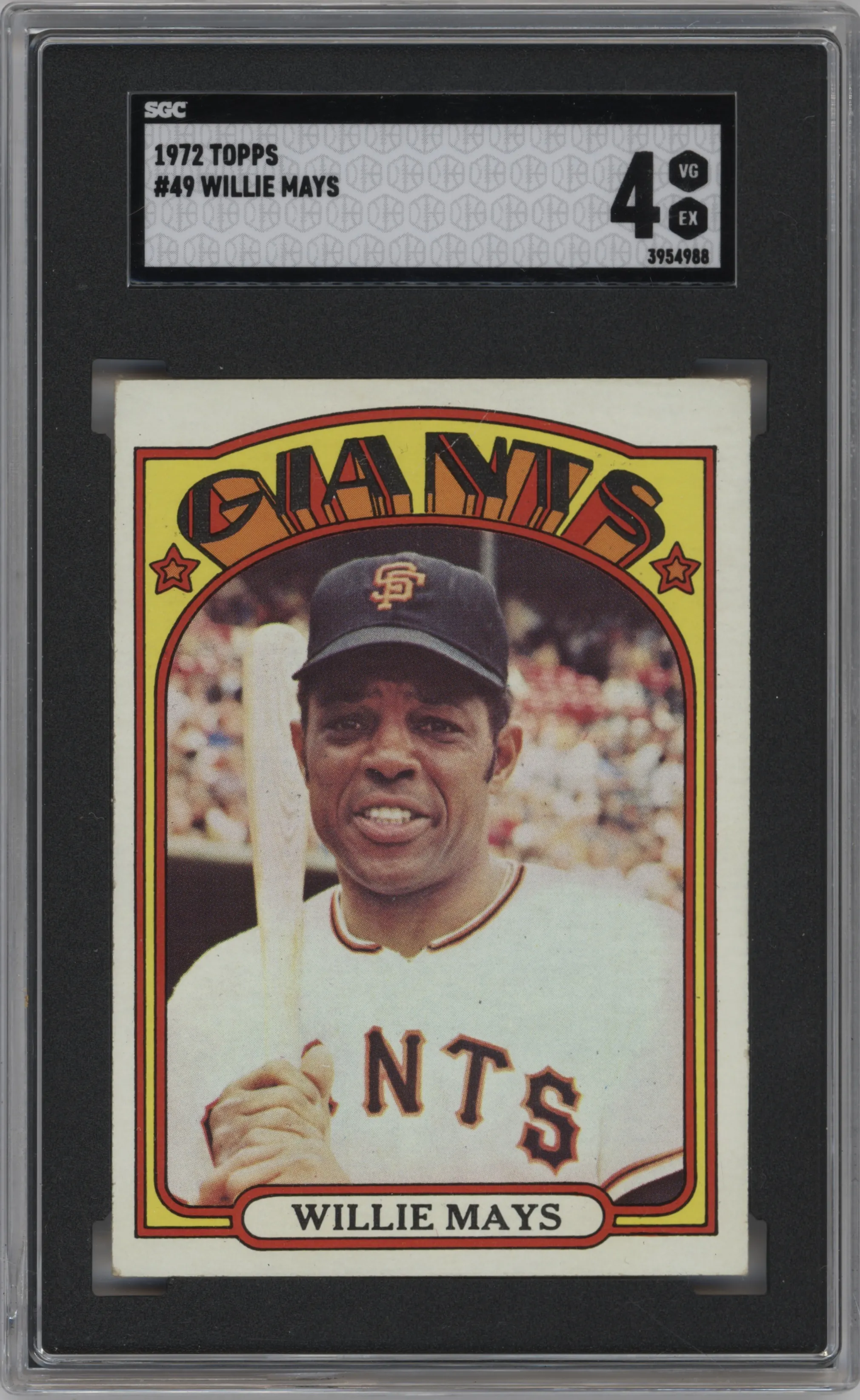 1972 Topps Willie Mays SGC 4