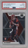 Joe Burrow from the 2020 Panini Mosaic set graded by PSA and given an overall grade of 10.