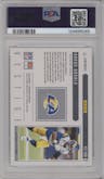 Aaron Donald from the 2022 Panini Luminance set featuring a Green parallel graded by PSA and given an overall grade of 10.