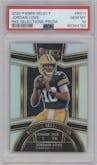Jordan Love from the 2020 Panini Select set featuring a Prizm parallel graded by PSA and given an overall grade of 10.