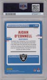 Aidan O'Connell from the 2023 Panini Donruss set featuring a Pink parallel graded by PSA and given an overall grade of 10.