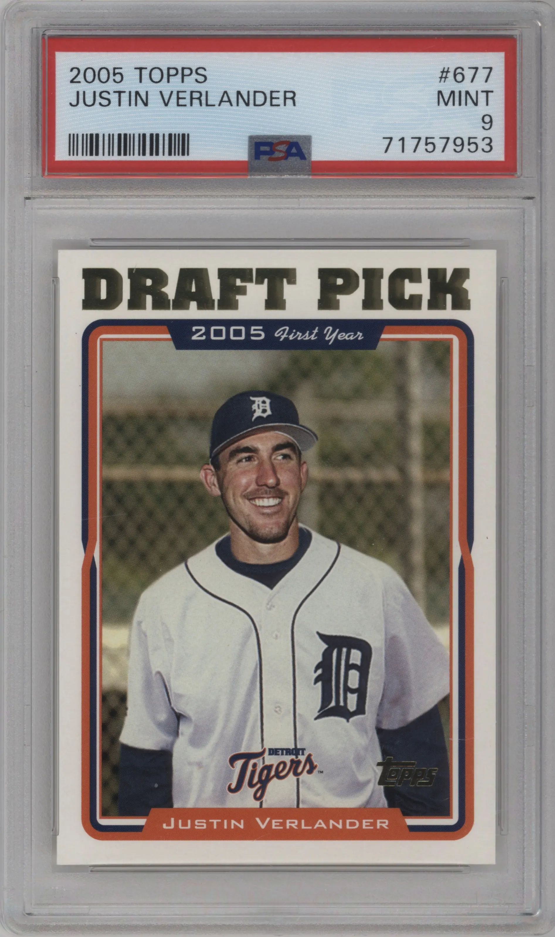 2005 Topps Justin Verlander PSA 9