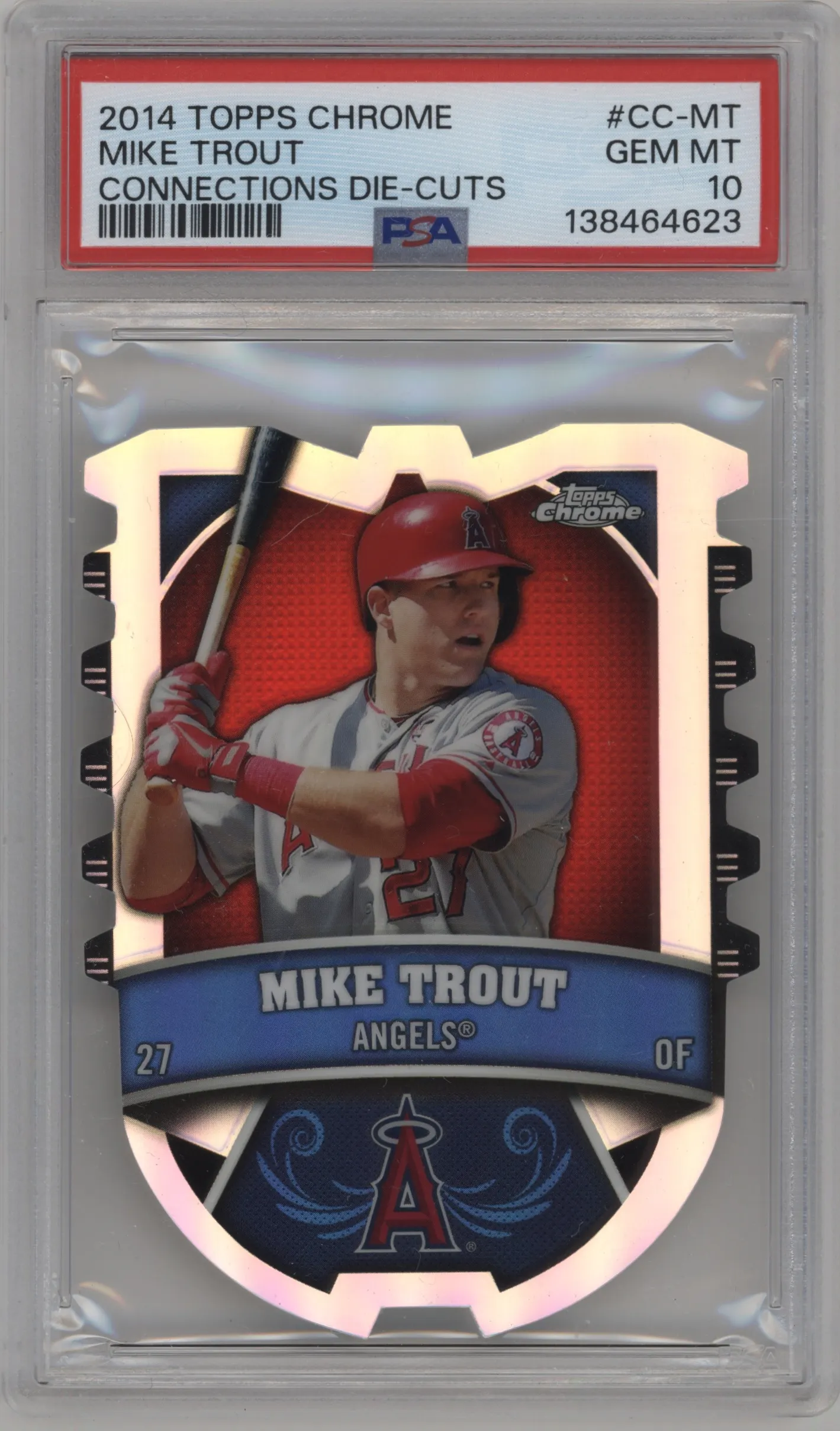 2014 Topps Chrome Connections Die-Cut Mike Trout #CC-MT PSA 10