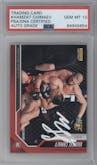 Khamzat Chimaev from the 2021 Panini Instant UFC set graded by PSA and given an overall grade of 10.