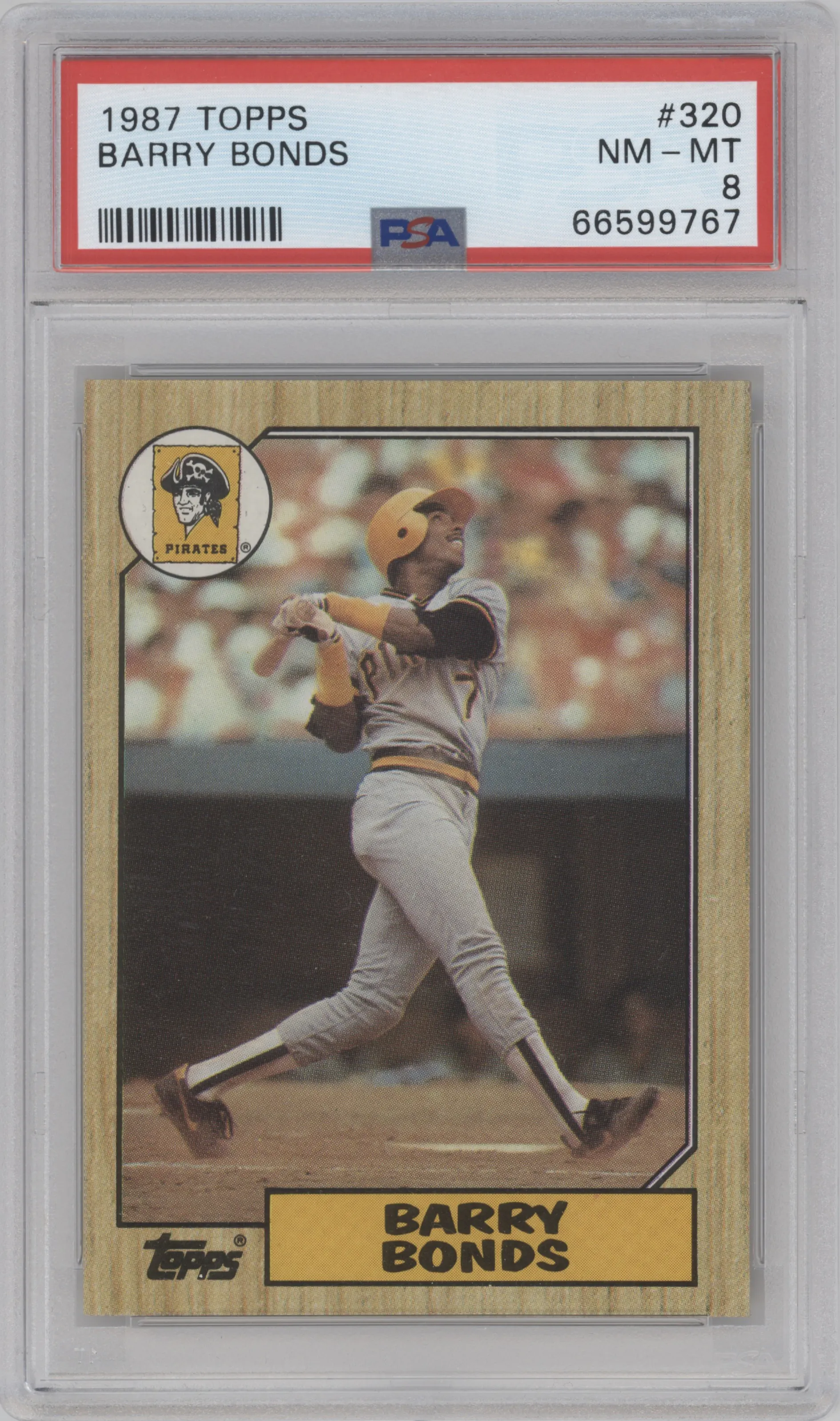 1987 Topps Barry Bonds PSA 8