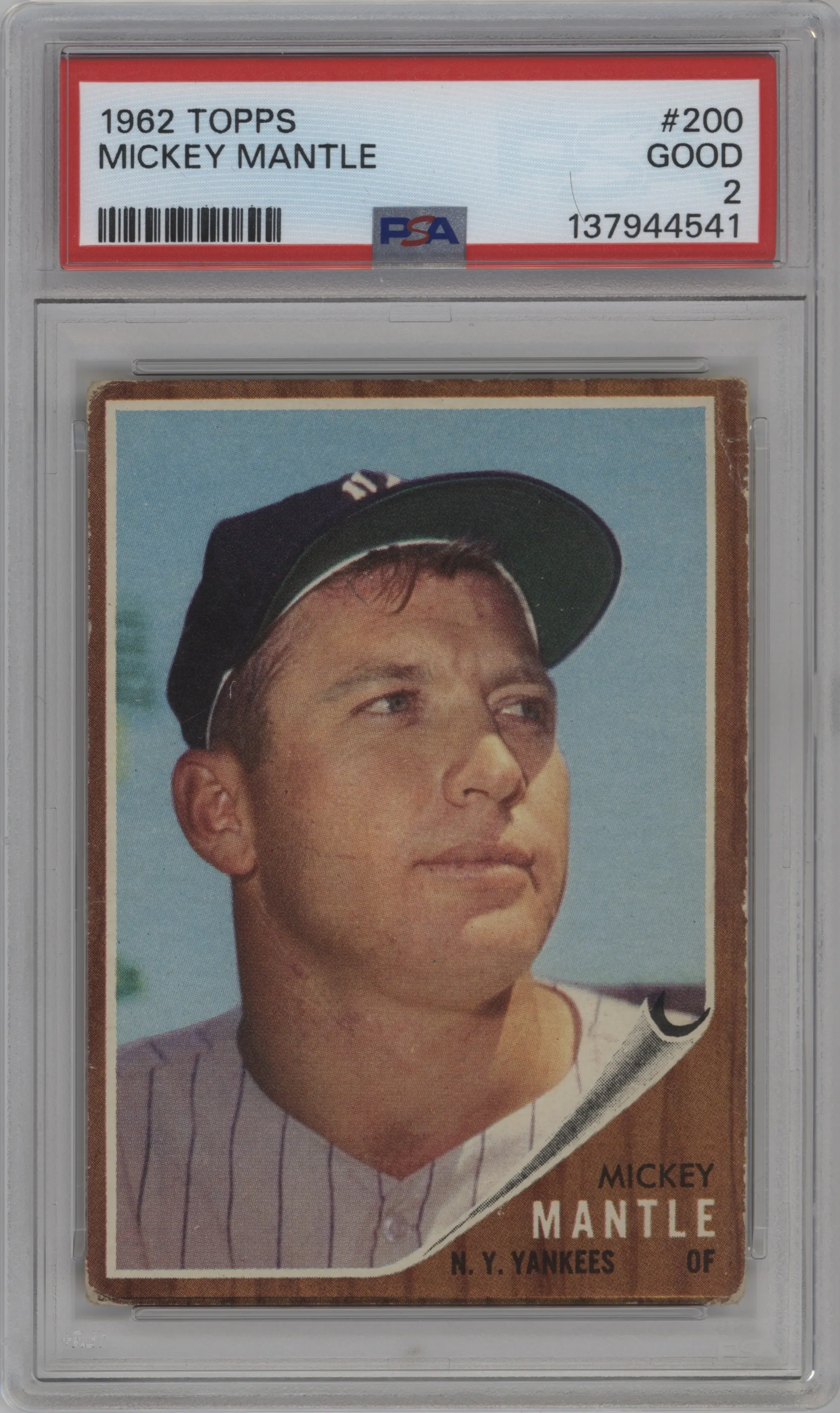 1962 Topps Mickey Mantle #200 PSA 2