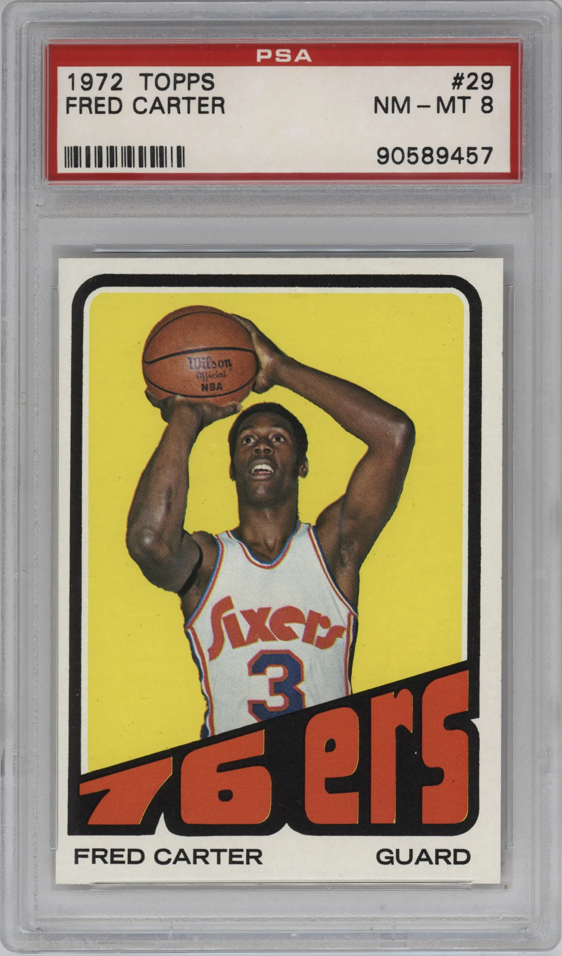 1972 Topps Basketball Fred Carter PSA 8