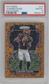 Ja'Marr Chase from the 2021 Panini Prizm set featuring a Disco parallel graded by PSA and given an overall grade of 10.