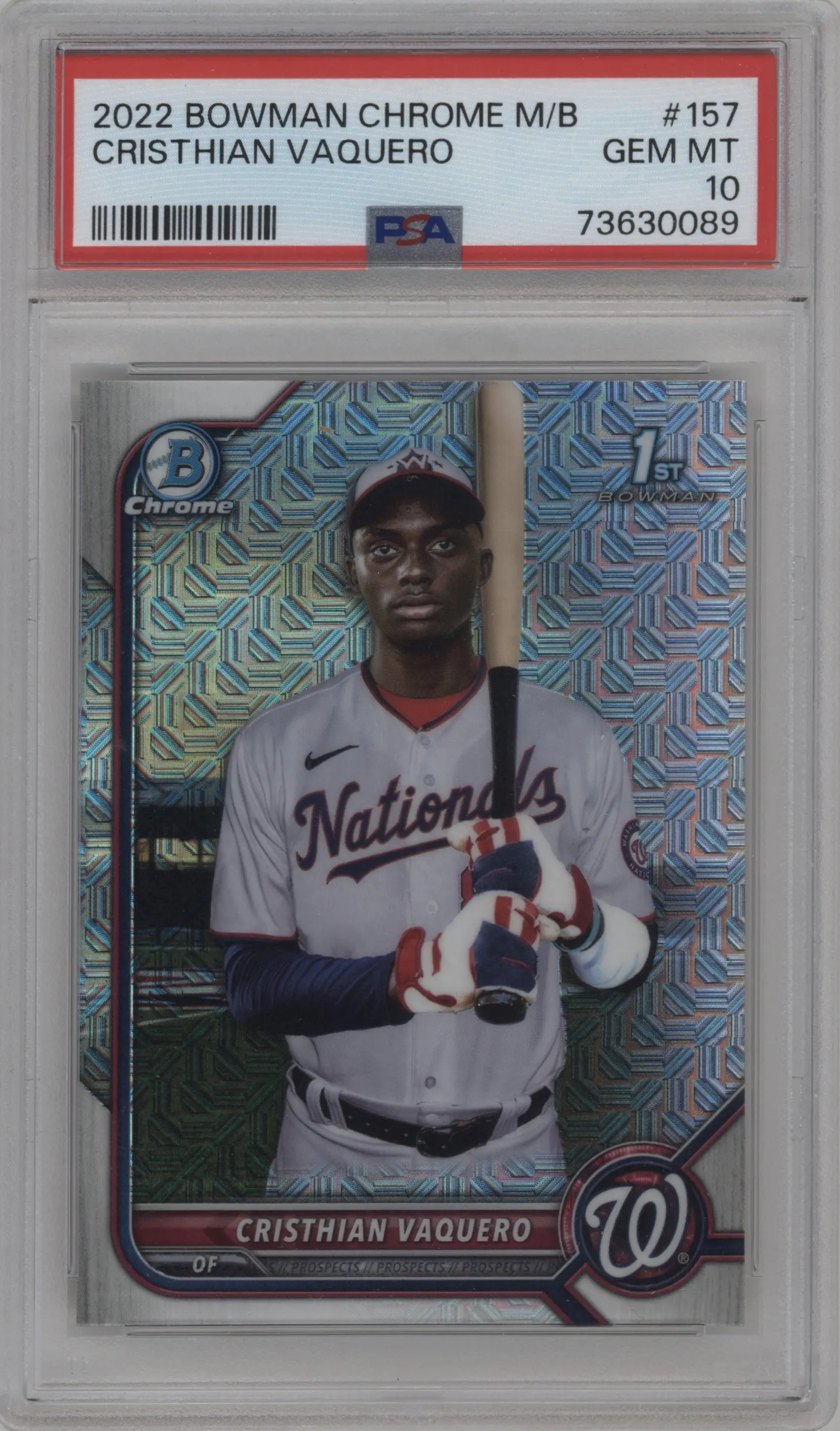 2022 Bowman Chrome Mega Box Cristhian Vaquero PSA 10