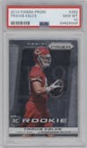 Travis Kelce from the 2013 Panini Prizm set graded by PSA and given an overall grade of 10.