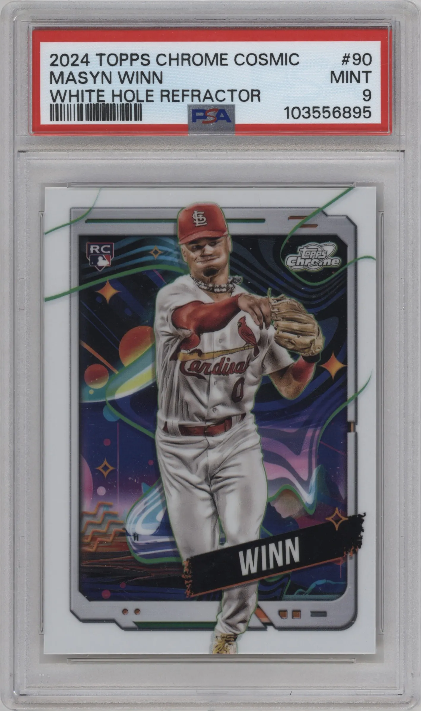 2024 Topps Cosmic Chrome Masyn Winn White Hole Refractor PSA 9
