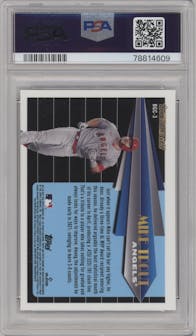Mike Trout from the 2021 Topps Chrome Update   set graded by PSA and given an overall grade of 10.