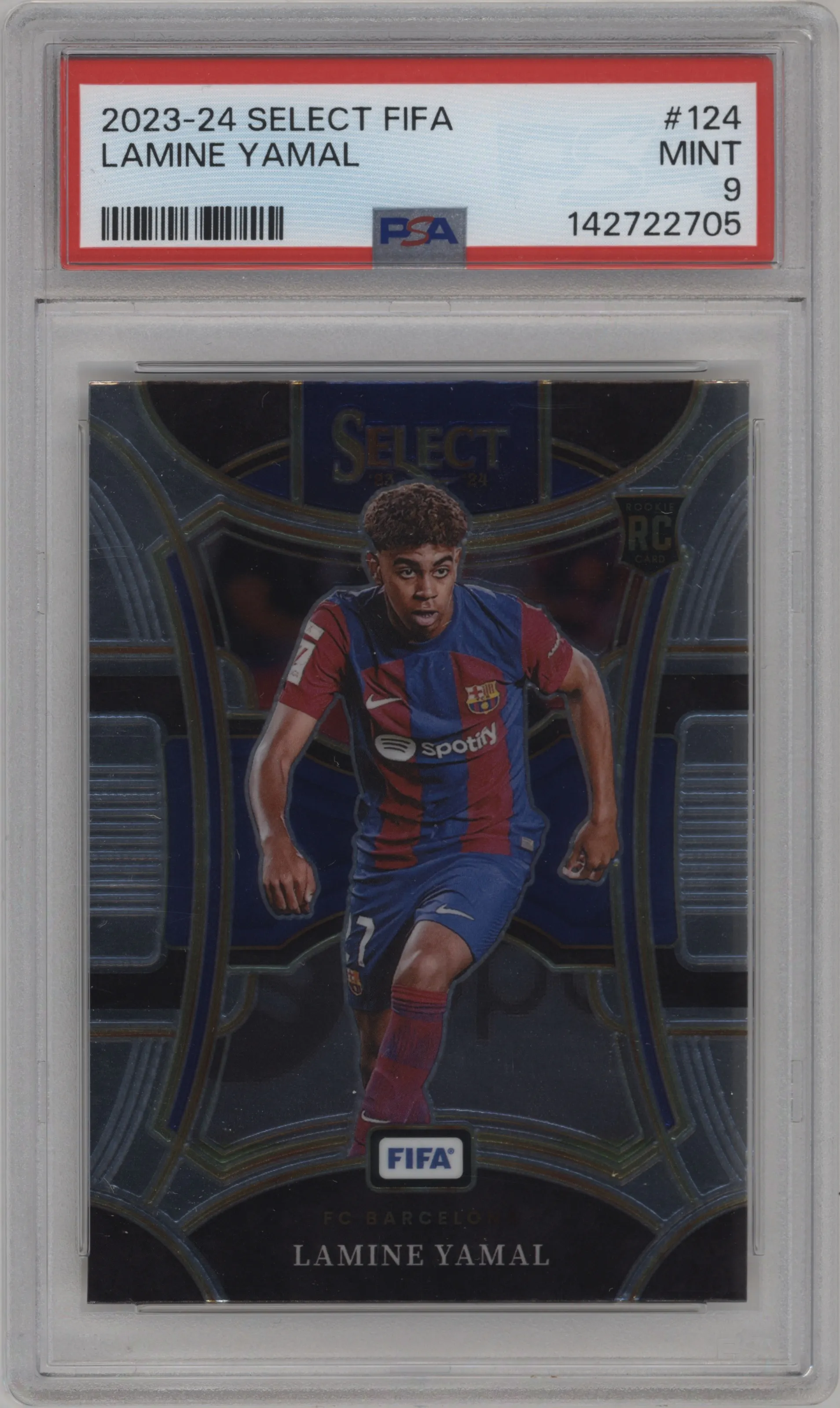 2023 Panini Select FIFA Mezzanine Lamine Yamal PSA 9