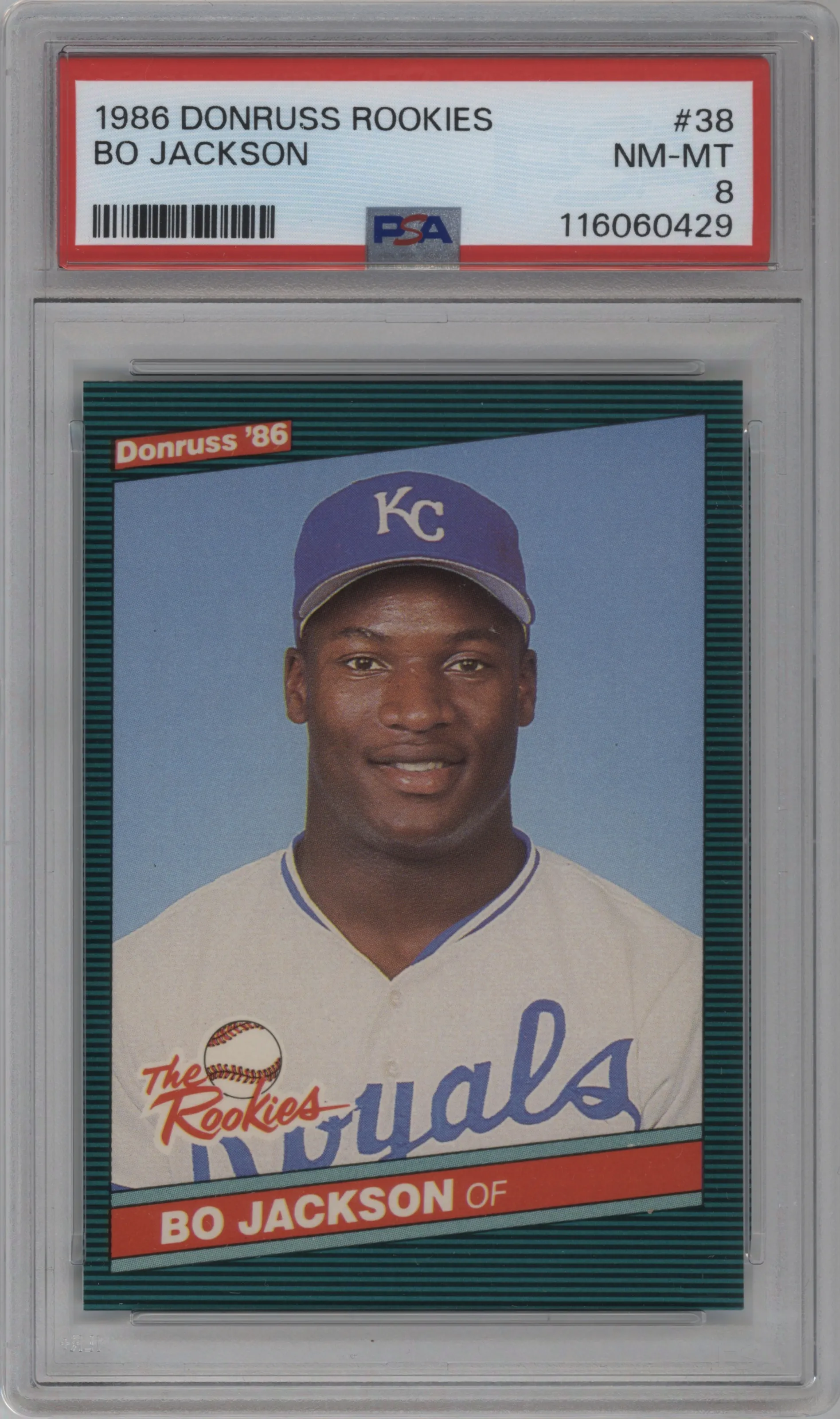 1986 Donruss The Rookies Bo Jackson #38 PSA 8