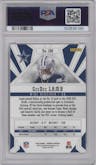 CeeDee Lamb from the 2020 Panini Phoenix set featuring a Fire Burst parallel graded by PSA and given an overall grade of 10.