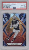CeeDee Lamb from the 2020 Panini Phoenix set featuring a Fire Burst parallel graded by PSA and given an overall grade of 10.