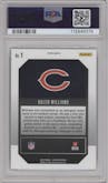 Caleb Williams from the 2024 Panini Prizm set featuring a Green Ice parallel graded by PSA and given an overall grade of 10.