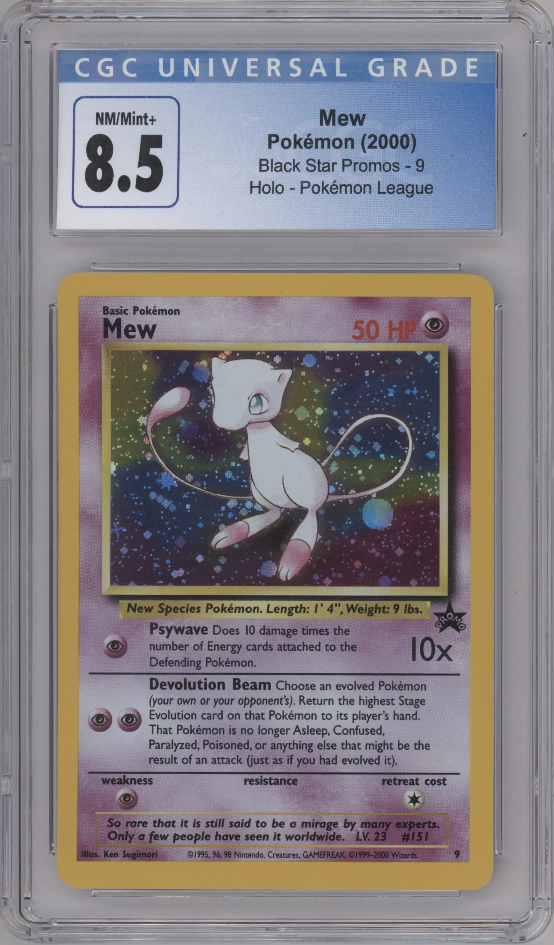 2000 Pokemon WoTC Mew League #9 CGC 8.5