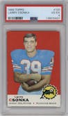 Larry Csonka from the 1969 Topps set graded by PSA and given an overall grade of 4.