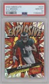 A.J. Brown from the 2022 Panini Absolute set graded by PSA and given an overall grade of 10.
