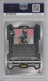 Jalen Carter from the 2023 Panini Prizm set featuring a Neon Green Pulsar parallel graded by PSA and given an overall grade of 10.