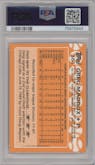Greg Maddux from the 1988 Topps set featuring a Tiffany parallel graded by PSA and given an overall grade of 9.