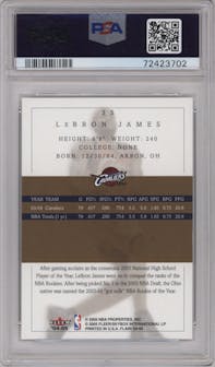 LeBron James from the 2004-05 Flair set graded by PSA and given an overall grade of 10.