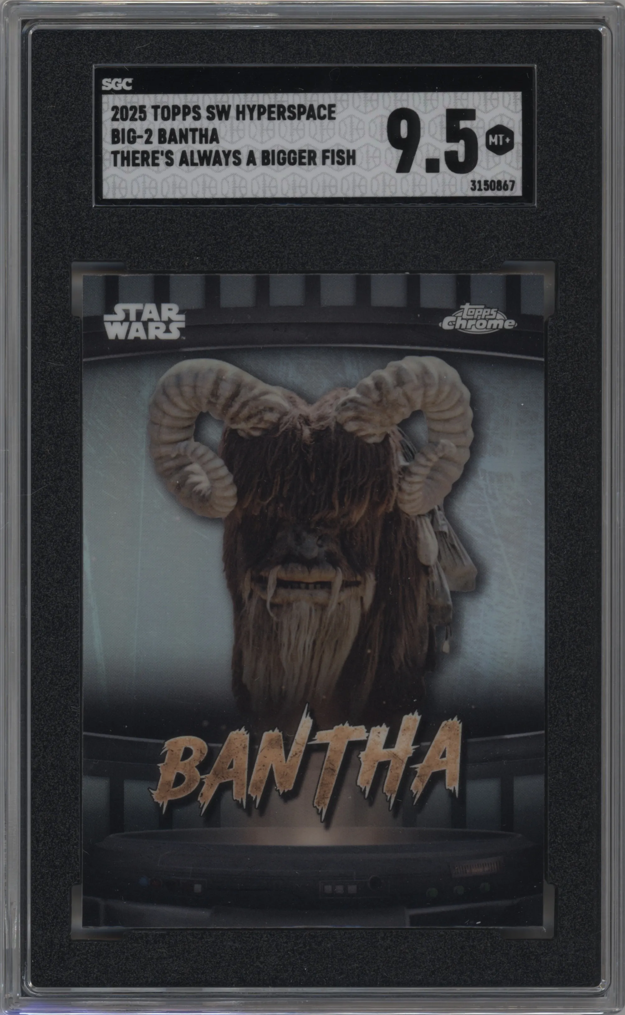 2025 Topps Star Wars Hyperspace There’s Always A Bigger Fish Bantha #BIG-2 SGC 9.5