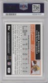 Aaron Rodgers from the 2005 Topps set graded by PSA and given an overall grade of 9.